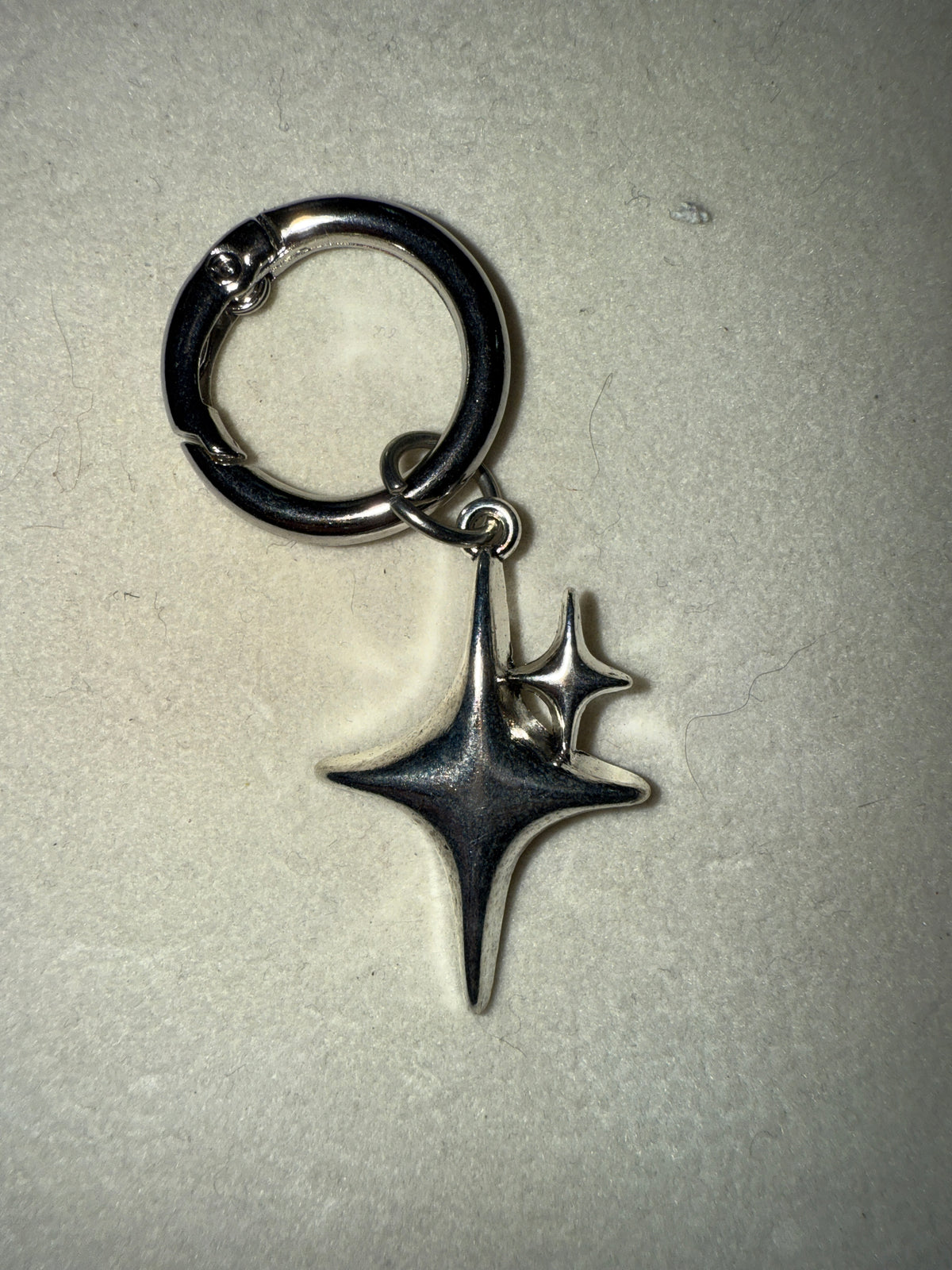 Silver star keychain