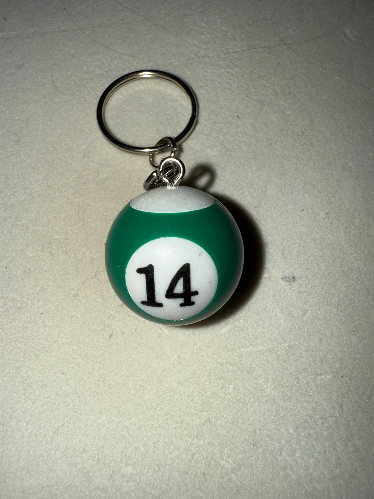Billiards ball keychain