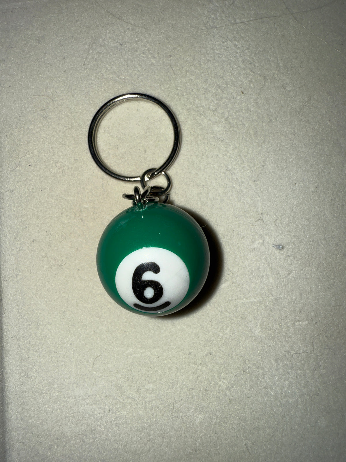 Billiards ball keychain