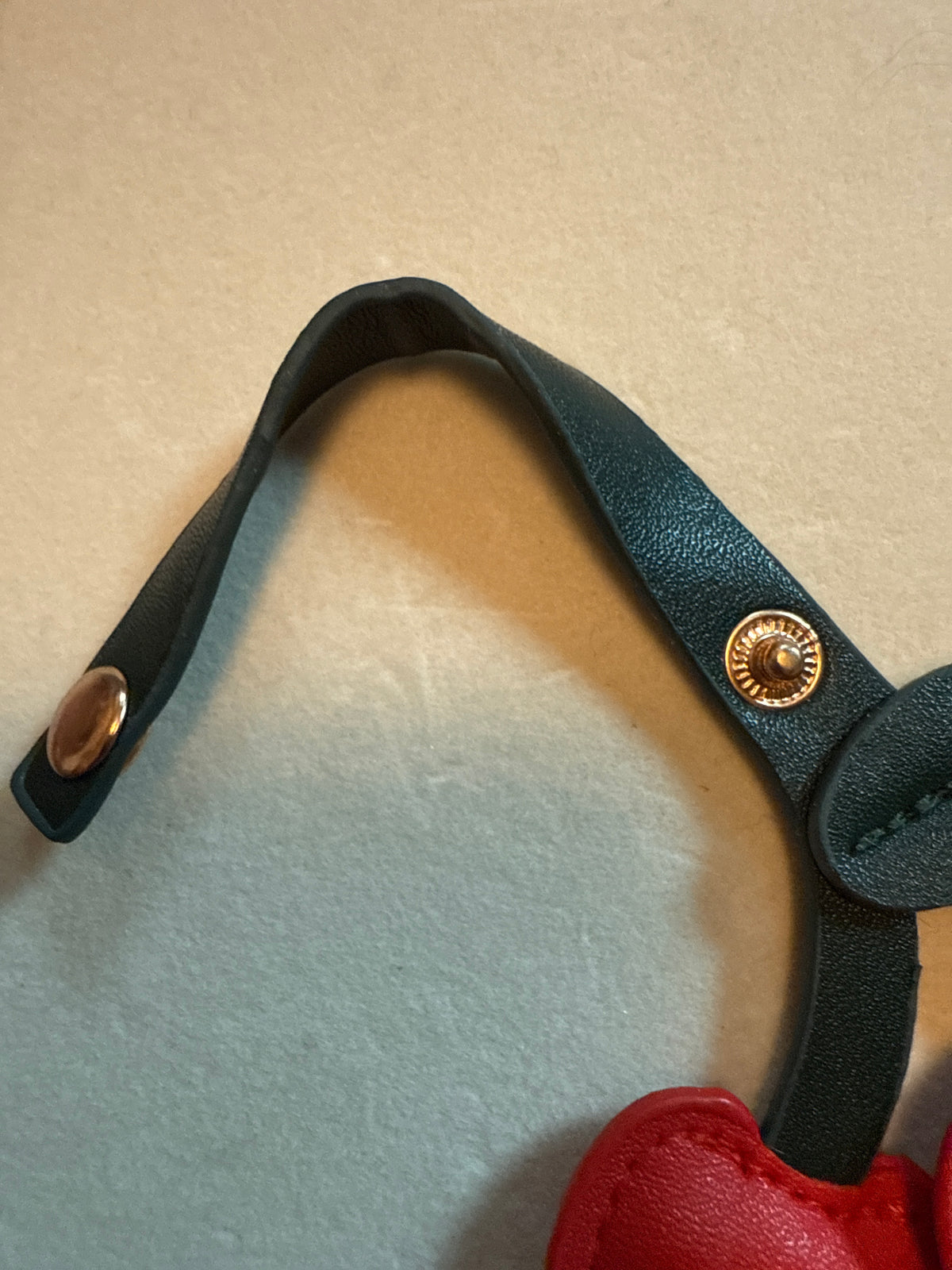 Faux leather red cherry