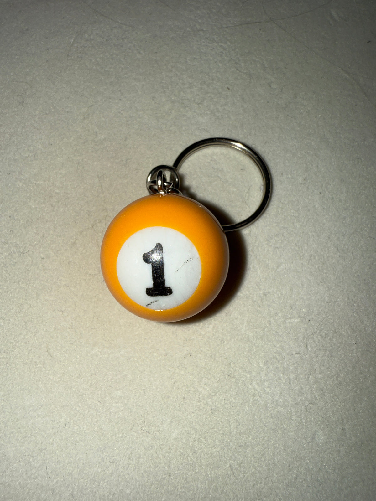 Billiards ball keychain