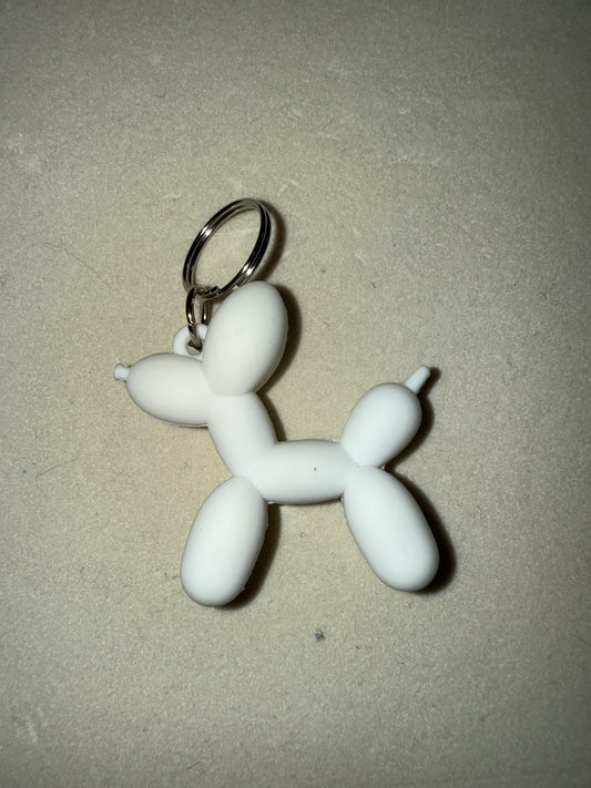 White Silicone ballon dog