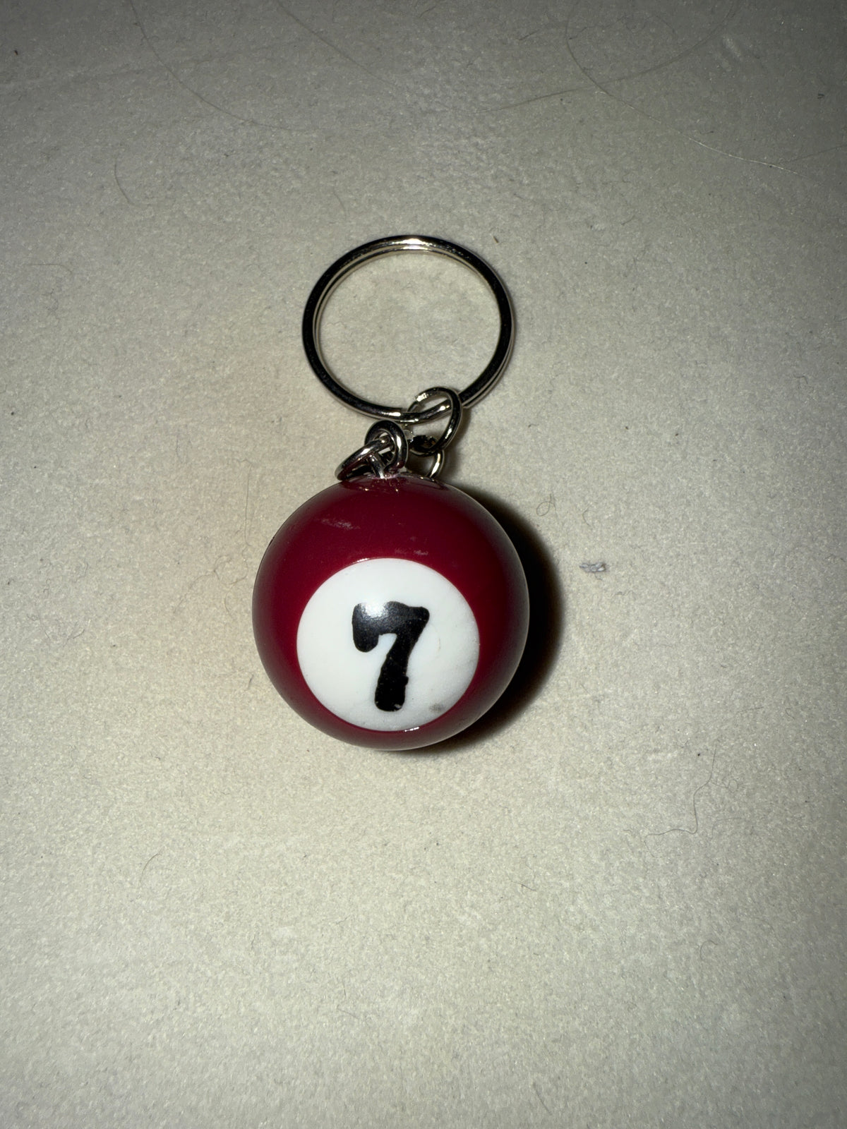 Billiards ball keychain