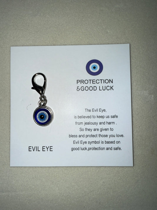 EVIL EYE CHARM W/ CLIP