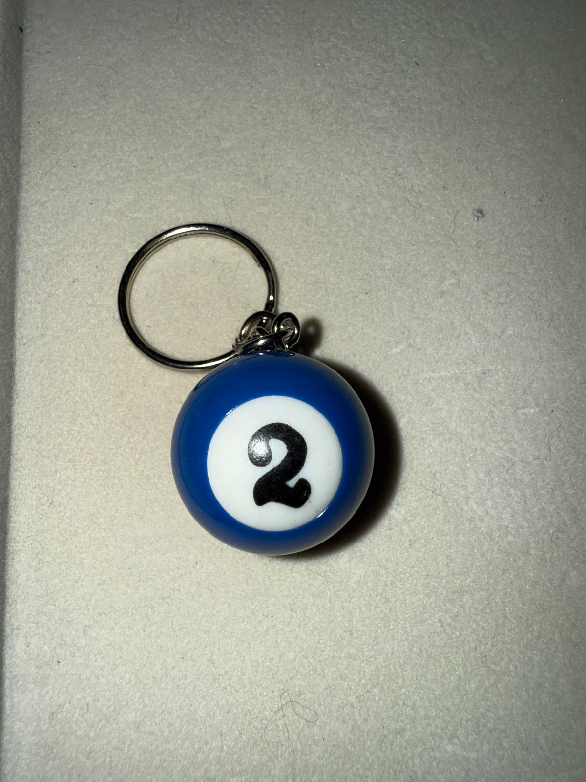 Billiards ball keychain