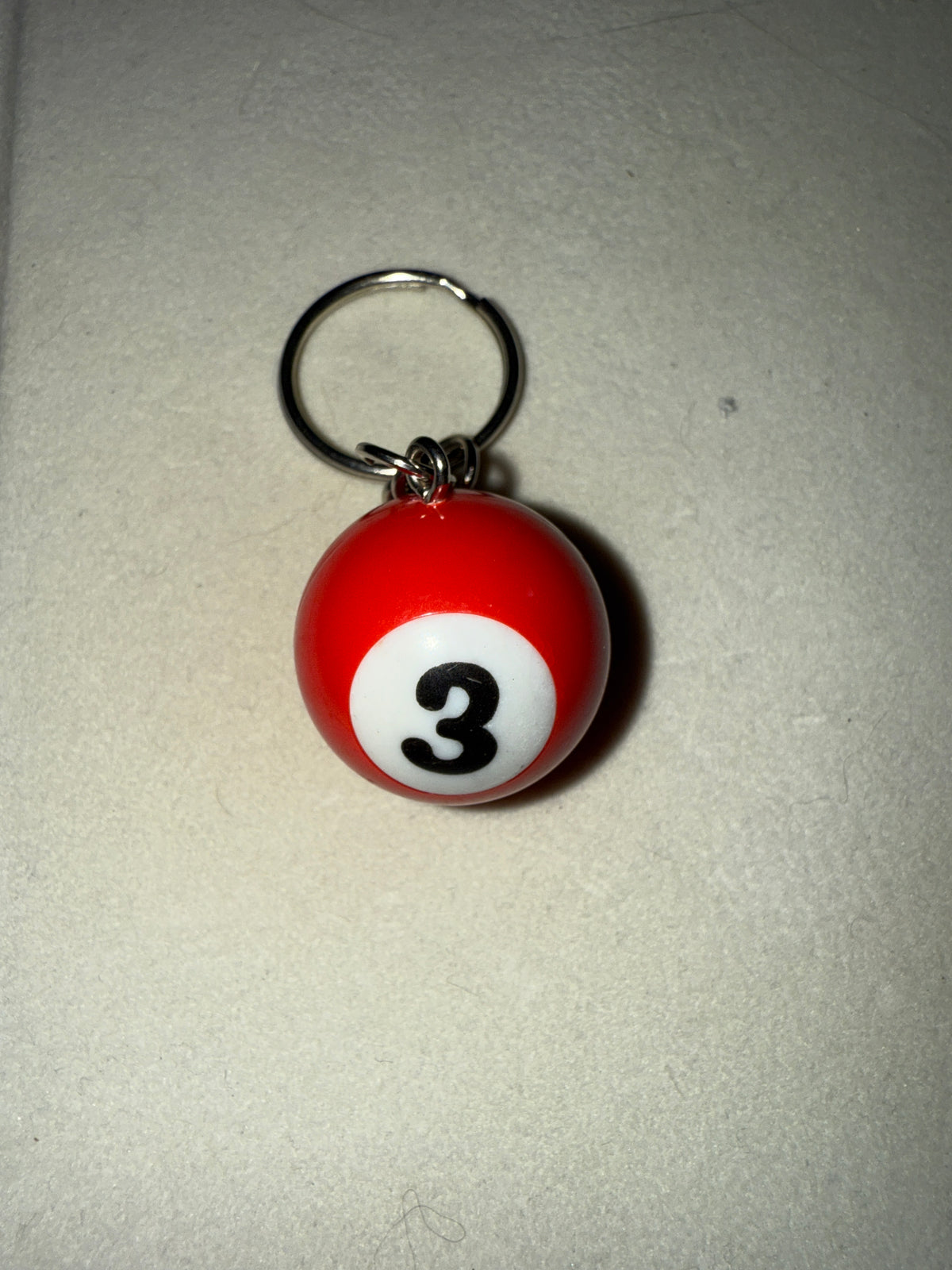Billiards ball keychain