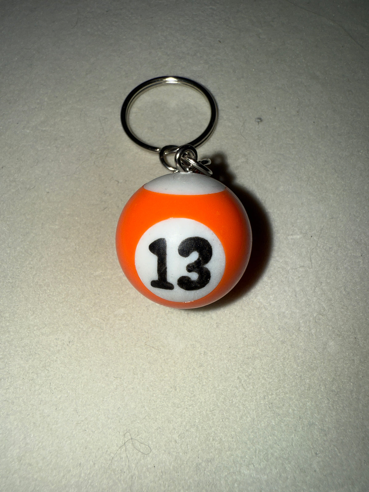 Billiards ball keychain