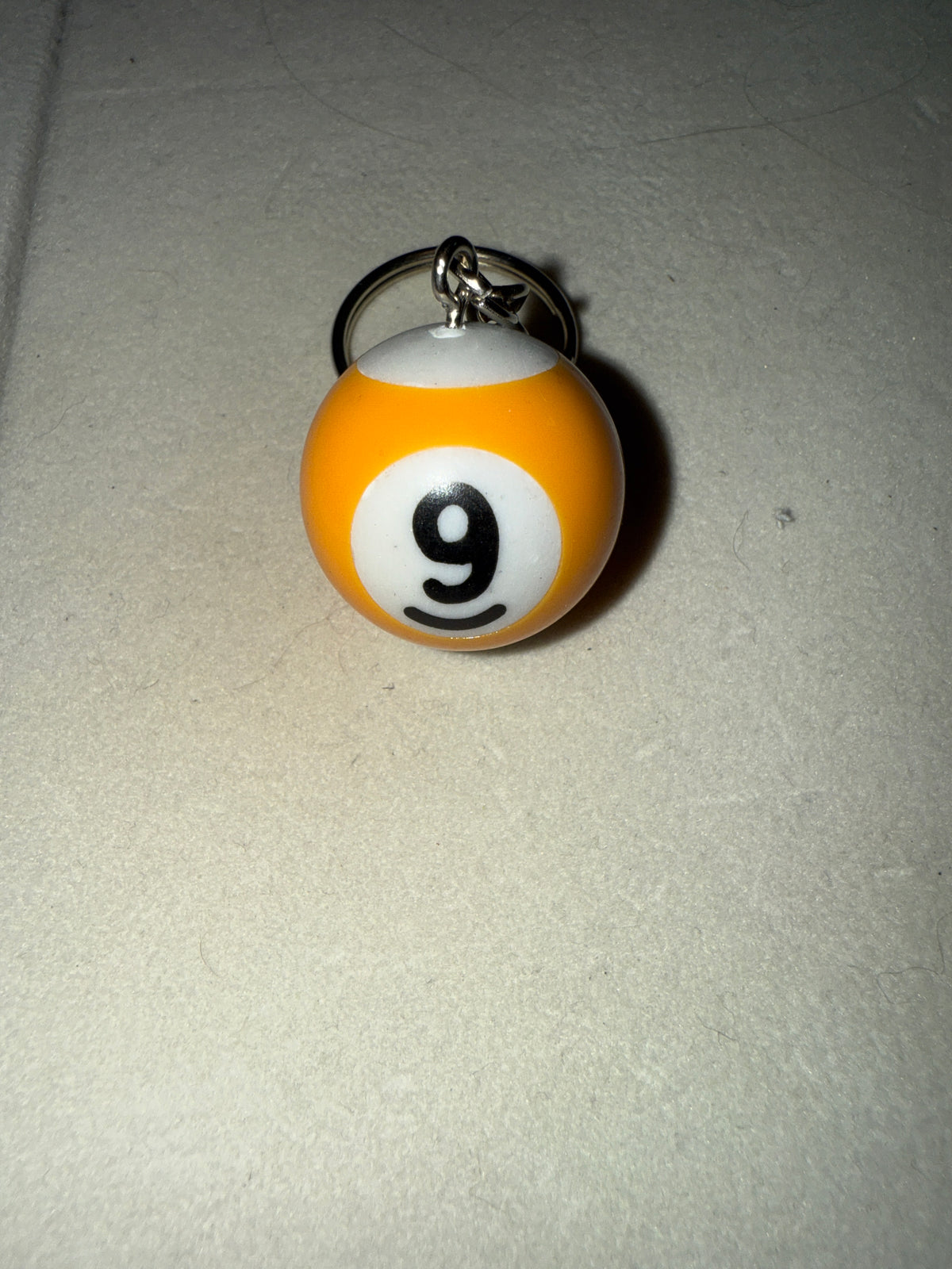 Billiards ball keychain