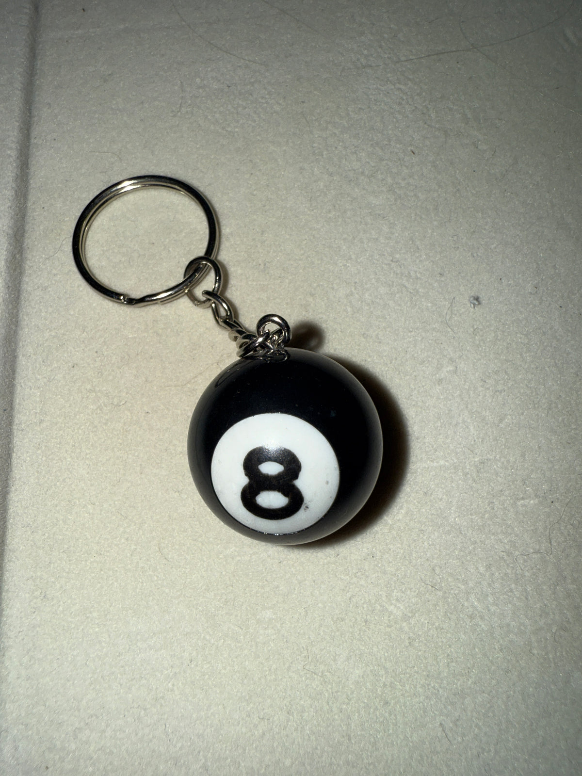 Billiards ball keychain