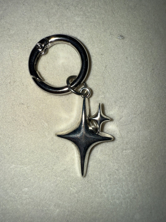 Silver star keychain