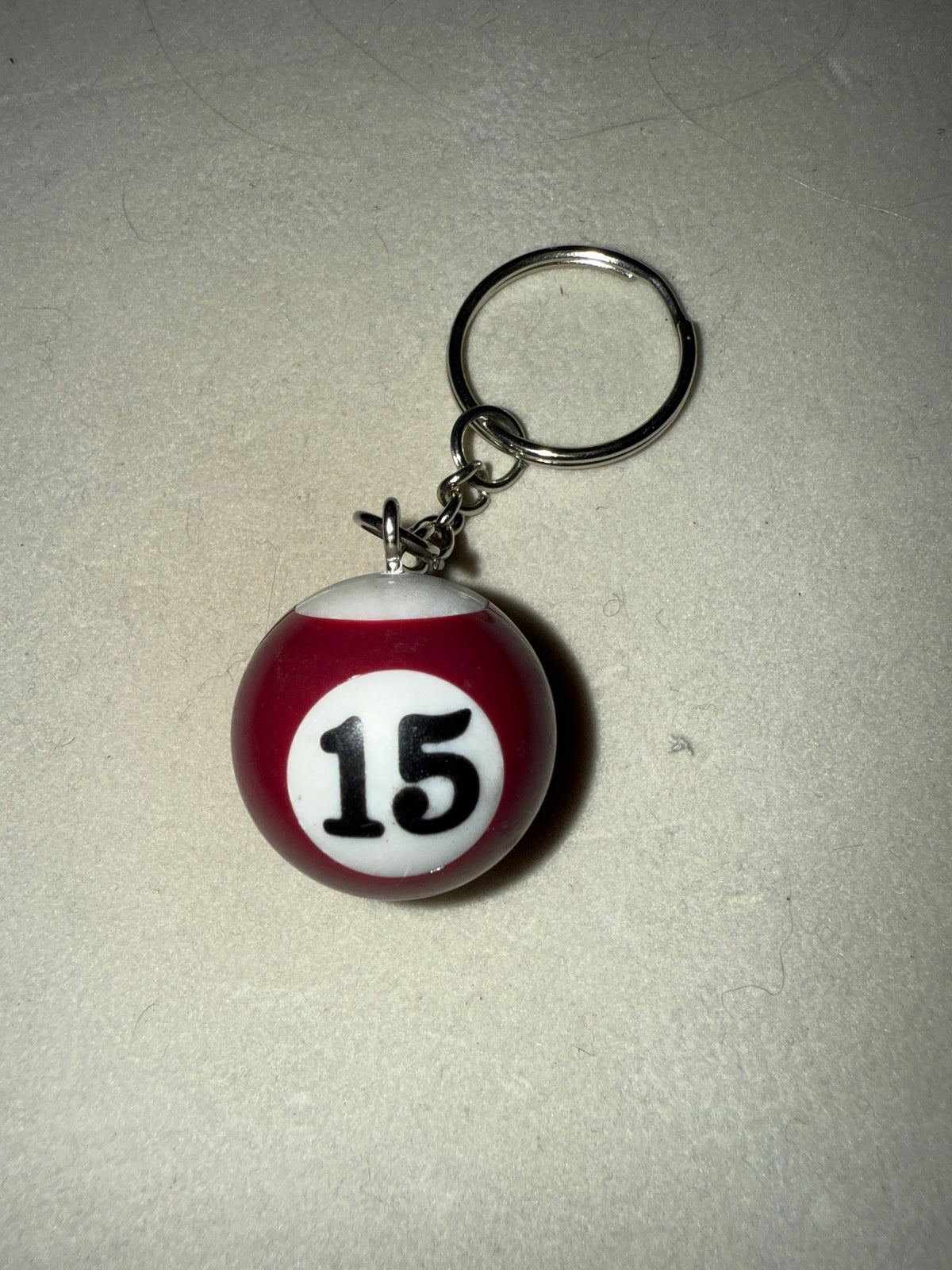 Billiards ball keychain