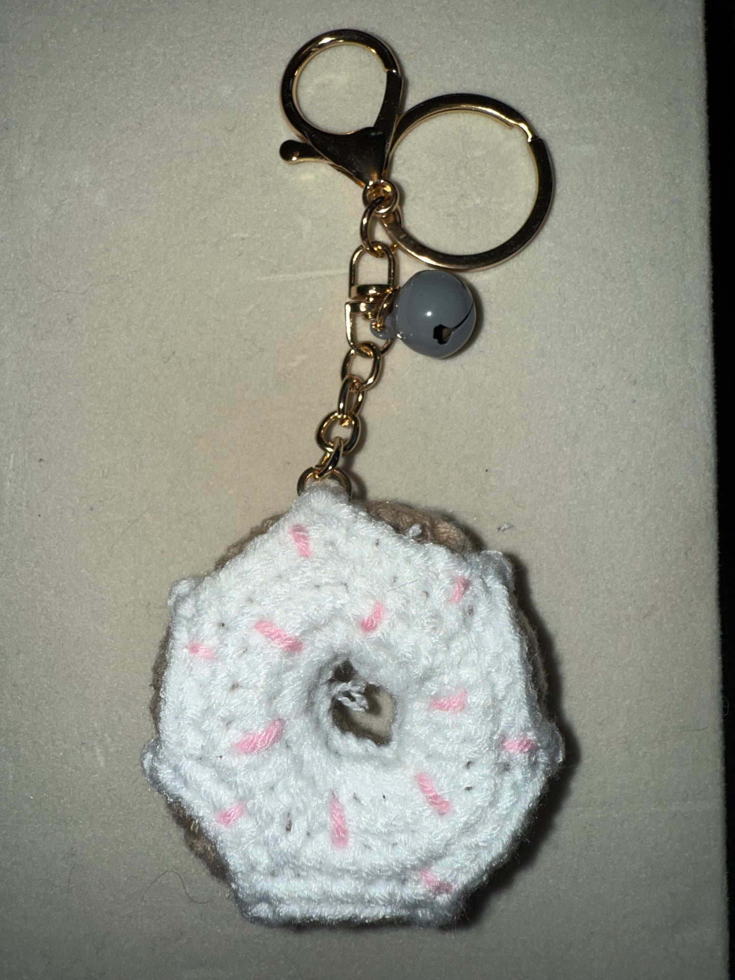 Donut keychain w/ bell