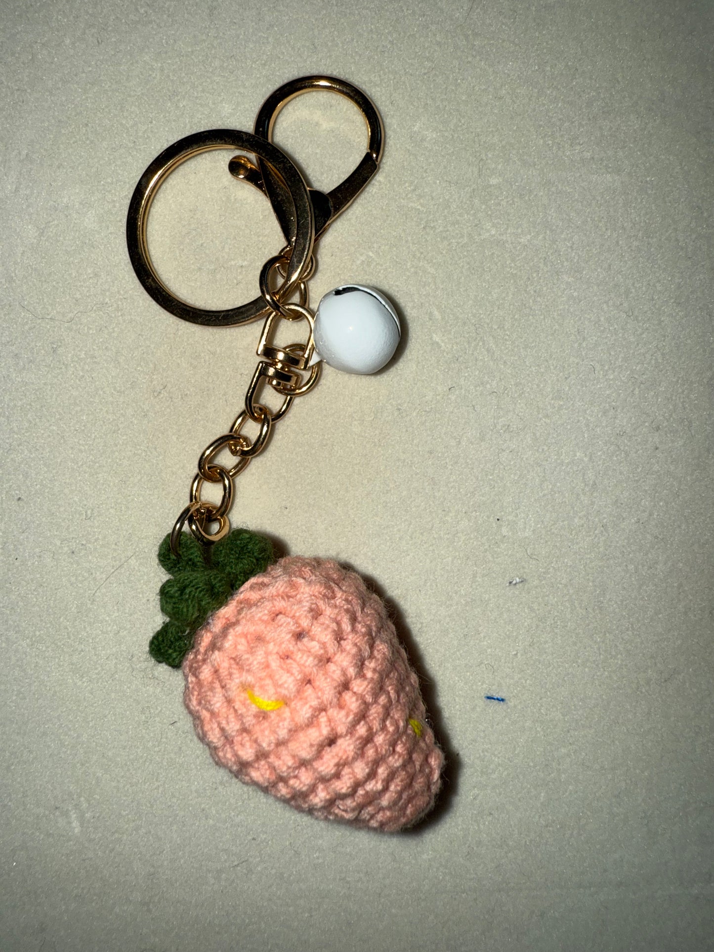 Crochet Strawberry keychain