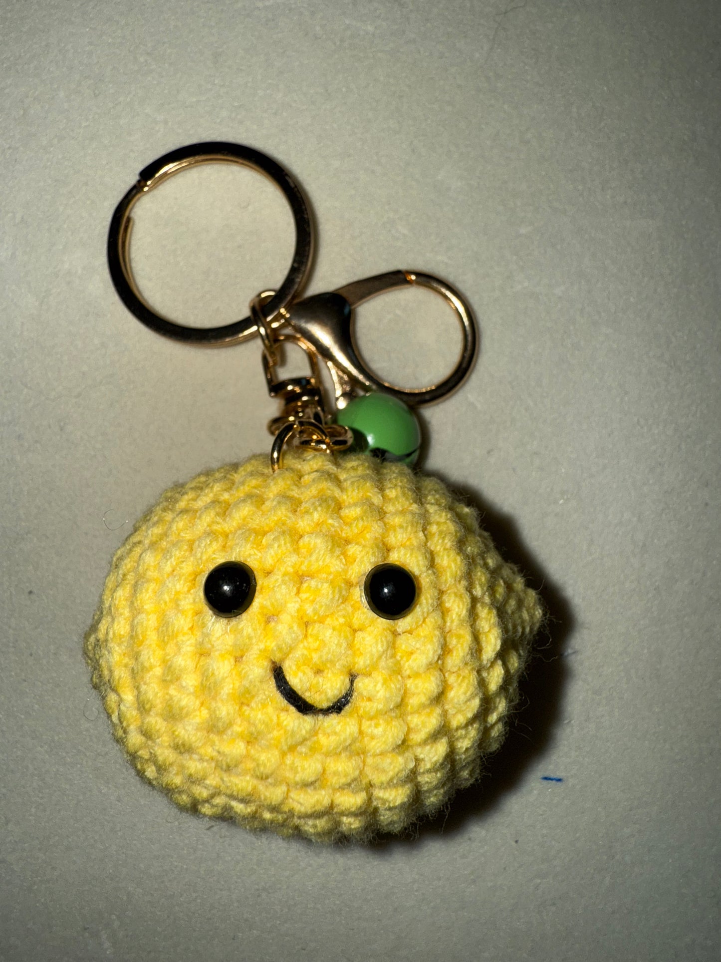 Crochet lemon keychain