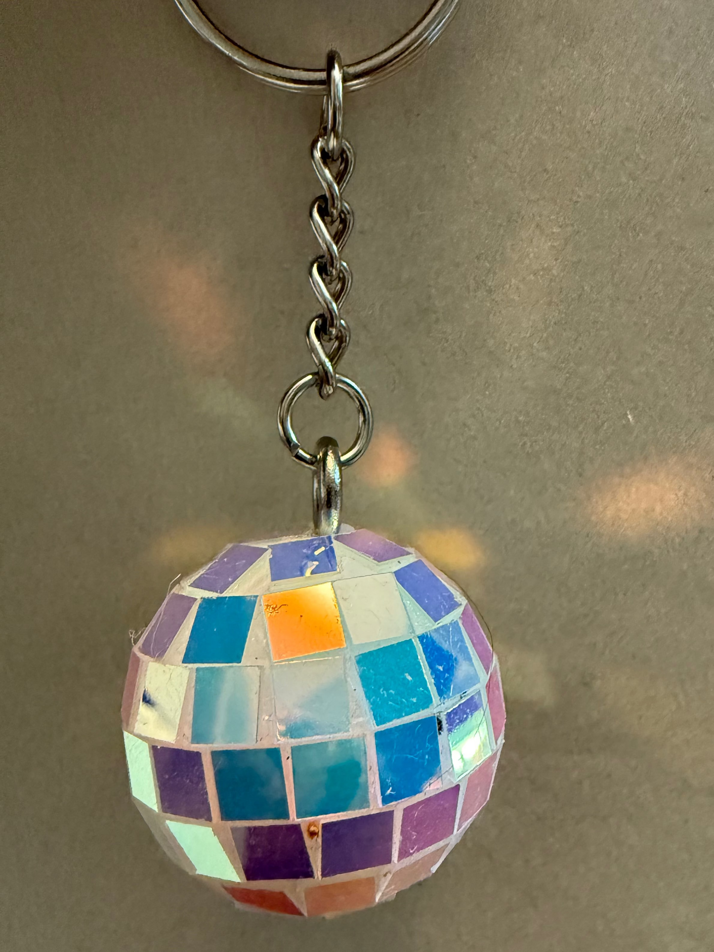 Foam disco ball keychain